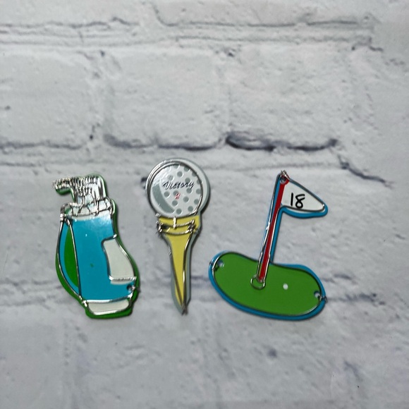 Vintage Golf Theme Refrigerator Magnet's Collectibles Tin Blue Green Bundle - Picture 10 of 14